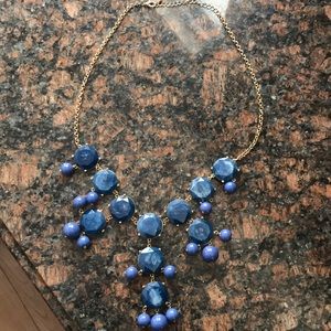 blue statement necklace